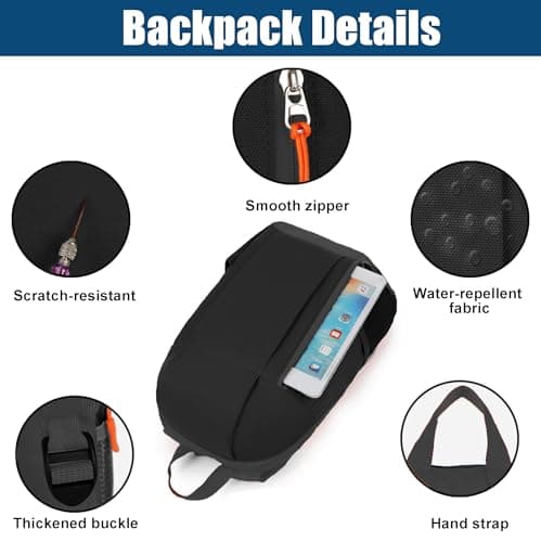 KANGSIT Small Hiking Backpack 10L, Black — view 4