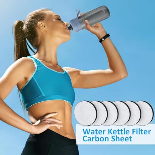 6pcs Water Bottle Filter Discs for Brita Fill and Go Bottles Carafes — view 5