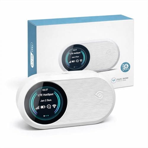 Pocket Wifi Router, Portable WiFi Travel Hotspot Router,All-Network Portable WiFi, 5G Wi-Fi pocket Router with SIM Card Slot,High-Speed Pocket WiFi for Car, Travel and Home (White)