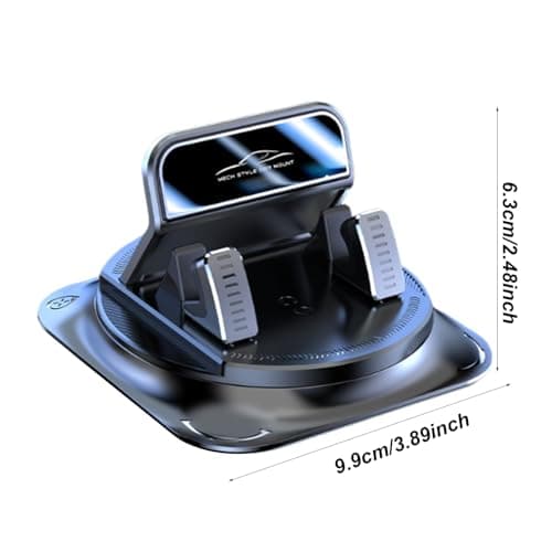 In-Dash Phone Holder - Mobile, Grey, Vehicle Interior Mount, Solid Base | Secure Hands-free Car Attachment Clip, Travel Accessory, Object Unit, In — view 6