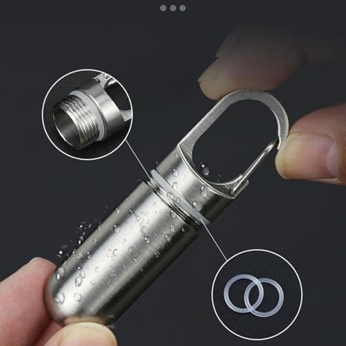 Daily Pill Organizer - Stainless Steel Keychain, Portable — view 4