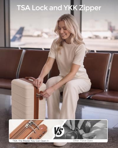 COOLIFE Cabin Suitcase 55x40x20cm for Easyjet, Cabin Backpack 40x30x20cm — view 5