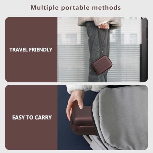 Supmay Travel Case for Kodak Pixpro C1 – Ultra-Compact Digital Camera, 13MP Compact Point and Shoot Digital Camera Portable Storage Holder with Mesh Bag for Charger and Charging Cable, Brown — view 6