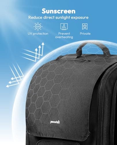 pecute Cat Backpack Large Space, Cat Carrier Backpack Bubble, Black — view 6