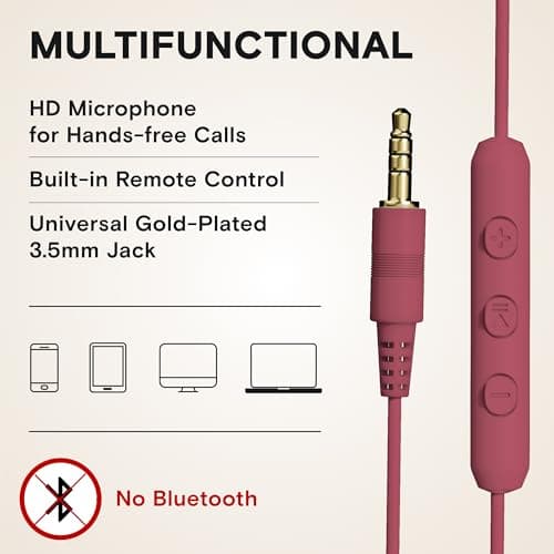 ARTIX Wired Headphones with Microphone & Volume Control, Foldable On-Ear Kids Headphones with 3.5mm Audio Jack for Mobile, Laptop, Computer, Chromebook, iPad & Tablet — view 5
