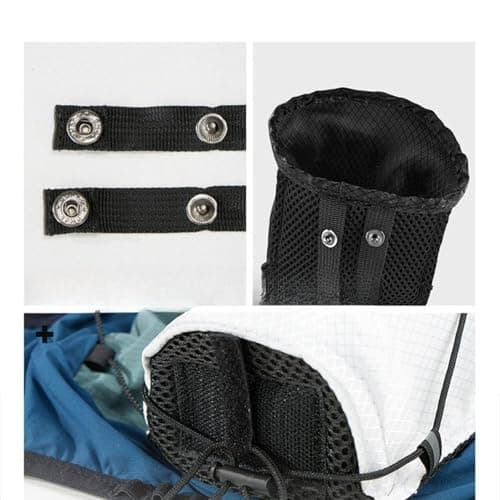 Sharplace Trekking Poles Carry Bag 10 CM Wide Mouth Large Capacity Portable Hiking Walking Pole Pouch Oxford Cloth Waterproof Climbing Poles Carrier for Backpacking Travel Climbing Accessories, Black — view 3