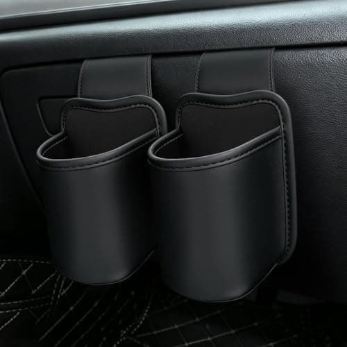 Car Door Cup Holder - PU Leather Organizer | 25x11x10cm Size, Lossless Car — view 3