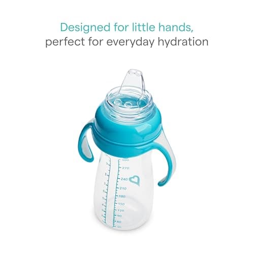 Munchkin 2 Pack Gentle Transition Baby Cups |Clear Bottle|296ml |Blue/Green — view 4