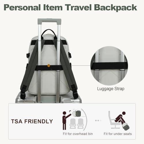 VANKEAN 15.6 Inch Laptop Backpack Women Work Laptop Bag College Army Green — view 5