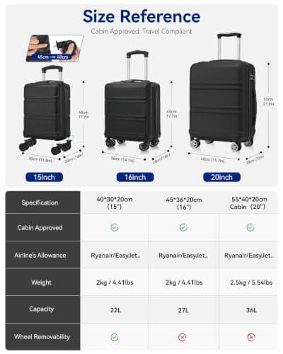 Kono Large Suitcase Lightweight ABS+PC Hard Shell 28 inch Checked Luggage — view 2