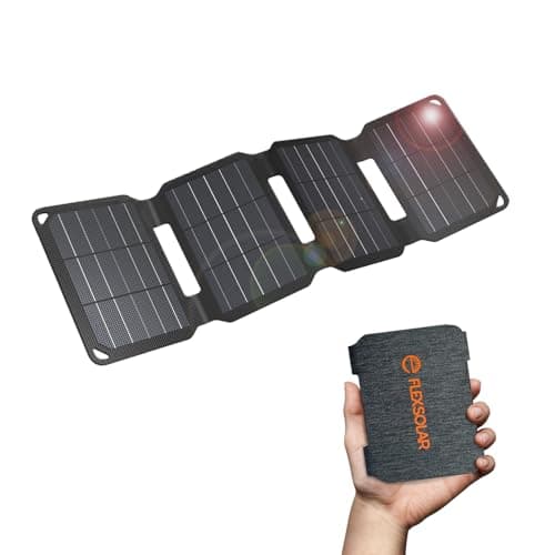 FlexSolar 10w Portable Solar Charger 5V USB Small Foldable Solar Panel