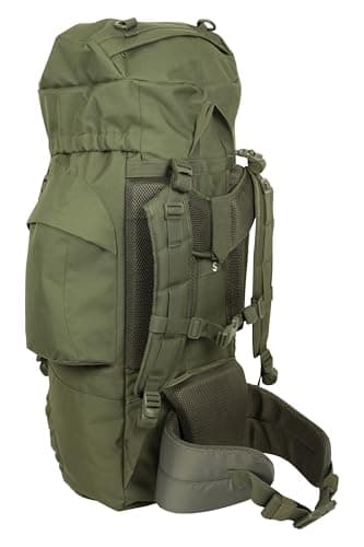 Mountain Warehouse Tor 65L Spacious Rucksack - Ladderlock Back Travel Backpack Khaki — view 3