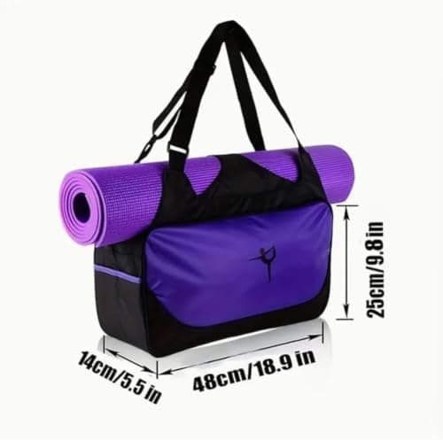 mophrati Sports Duffel Bag Travel Carry Bag Dance Yoga Mat,Green — view 4