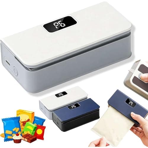 2-in 1 Mini Bag Sealer, Magnetic USB Rechargeable Vacuum Sealer with LED
