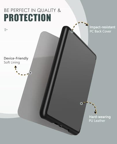 MoKo Case for 7" Kindle Paperwhite 12th Gen&Colorsoft 2024, Space Gray — view 3