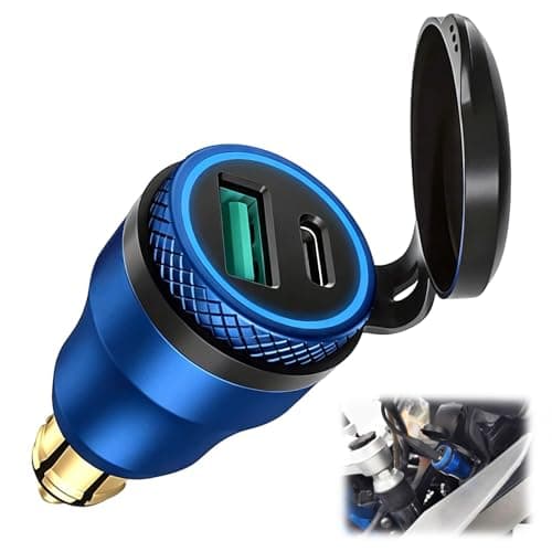 30W Motorcycle USB Charger DIN Plug Type C+USB A Fast Charging Adapter — view 6