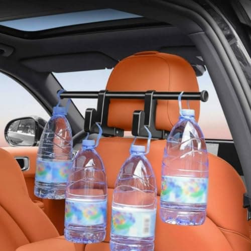 Colcolo Vehicle Seat Hook Double Hanger Car Hook Organizer with Stainless Steel and Rubber Build Supports Up to 6 kg Keeps Cabin Organized Suitable for Daily Driving Road Trips Family outings — view 6