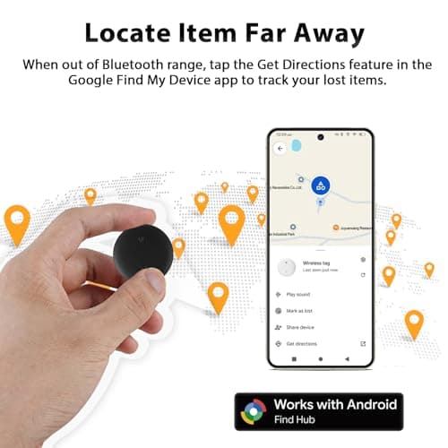 Android Air Tracker Tag 2 Pack, Item Finder Compatible with Google Find Hub — view 5