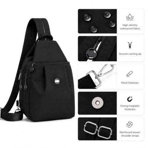 Hidreat 3 in 1 Anti Theft Bags for Women, Oxford Antitheft Crossbody Bag Convertible Backpack — view 2