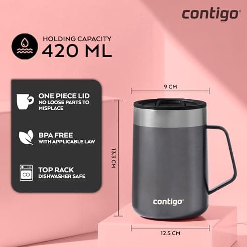 Streeterville THERMALOCK™ Desk Mug, 420 ml — view 6