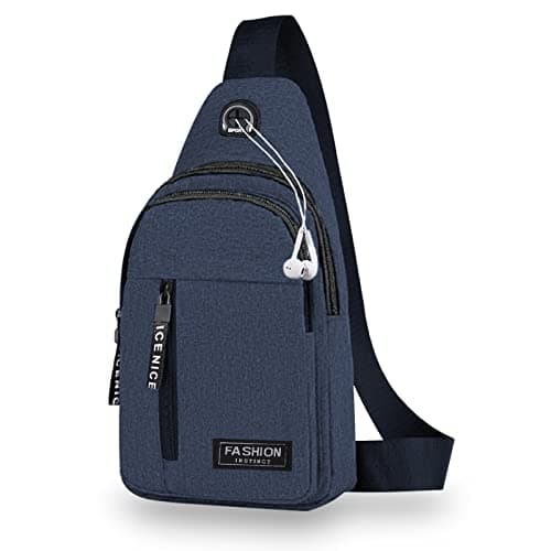 Yafe Small Shoulder Backpack, Lightweight Nylon Rucksack Bag, Blue