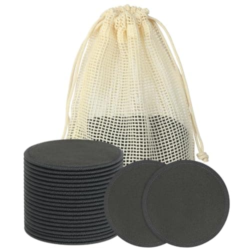HOTUT Reusable Makeup Remover Pads,20PCS Natural Bamboo Organic Cotton