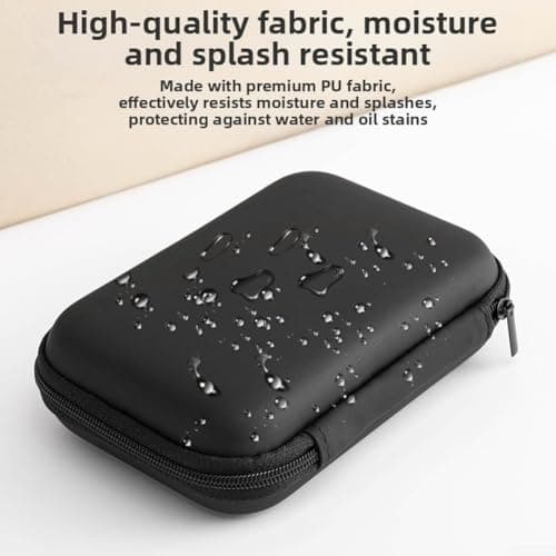 MuchLuckystar Hard Drive Storage Case, 2.5 Inch EVA Zipper Protective Bag for External HDD SSD USB Cable Charger Earphone Organiser Travel(Sky-Blue) — view 6