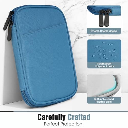 TiMOVO 6-7 Inch Sleeve Bag for eReader, Peacock Blue — view 4