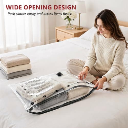 Vacuum Storage Bags for Travel with Wireless Electric Pump, 15 Combo — view 6