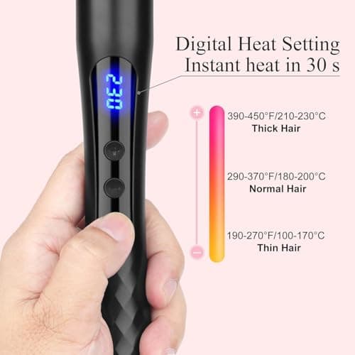 UNOBEY 25mm Ceramic Curling Iron Wand for Short & Long Hair — view 3
