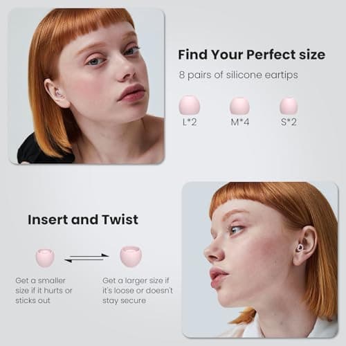 JUSTRVN Ear Plugs for Sleeping,2 Pairs of Stylish Reusable Noise Reduction Earplugs with 8 Pairs Tips & case,Hearing Protection Earplugs for Concert,Travel,Work,Live Events - 25dB-30dB — view 4