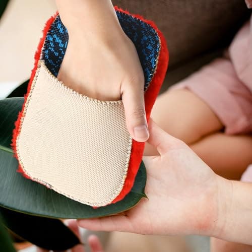 KICHOUSE Plush Shoe Polishing Gloves Multifunctional Vegan Shoe Brush for Leather Care and Dirt Removal Soft Fabric Cleaning Glove Suitable for Home and Travel Use Random Color — view 5