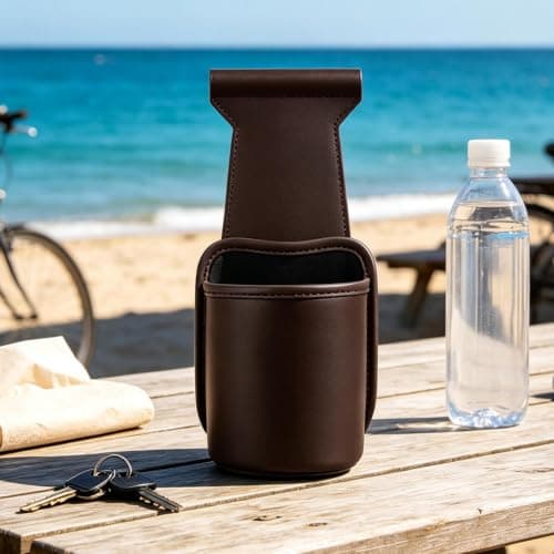 Car Door Cup Holder - PU Leather Organizer | 25x11x10cm Size, Lossless Car — view 3