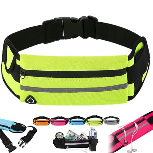 Anti-Theft Invisible Waist Bag, Travel RFID Fanny Pack for Women Anti Theft, Athleisure Travel Belt Bag with Water Bottle Strap, Multifunctional Wallet Bum Bags for Men (Green)