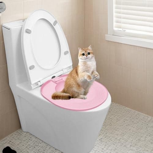 Cat Toilet Trainer Kit - Reusable Litter Box Potty, Hygiene Training Seat with Easy Setup, Toilet Training Aid for Cats, Pet Care Solution for Indoor Cats, Train Your Cat to Use Toilets Usage — view 2