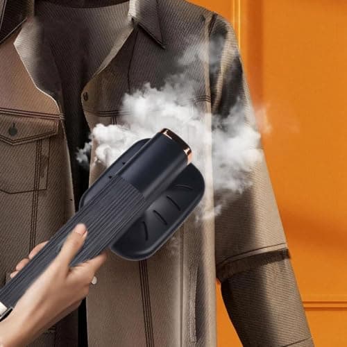Portable Clothes Steamer USB Rechargeable Handheld Garment Wrinkle Remover Rotatable Handle 5V 32W Compact Travel Iron for Home(Black) — view 3