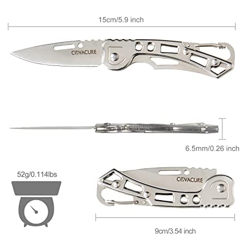 COVACURE 2.4" Blade UK Legal Non-Locking Pocket Knife for Camping & Outdoor — view 3
