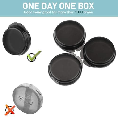 ElevateTech 3 Pack Small Pill Box Mini Pill Case Daily Pill Organizer Travel Pill Container Medicines Storage Box(Black) — view 5