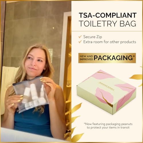 11 Piece Travel Skincare Containers Set - TSA Approved Toiletry Bag & Travel Size Toiletries Bottles - Airless Pump, Dropper Bottles & Travel Size Containers for Serums, Moisturizers, & Oils — view 5