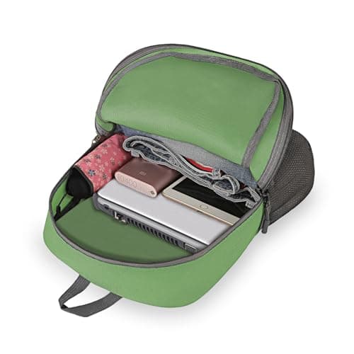 Bekahizar Small Rucksack 15L Packable Backpack Hiking Daypack Foldable Day Bag For Men Women Teens Travel Camping City Walking Mountaineering Climbing (Green) — view 5