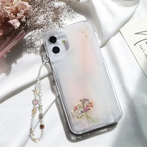 BelleVive Pearl Camera Wrist Strap, Cute Digital Camera Charm, Lanyard, Phone Charms, Strap, Anti-Loss Handstrap, Beaded Camera Chain for Phone Bag, Keychain, White — view 5