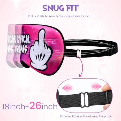 NganSuRong Novelty Funny Sleep Eye Mask Light Blocking Sleep Mask, Soft and Comfortable Night Eye Mask for Men Women, Eye Cover Aid Rest Blindfold, Eye Blinder for Travel/Sleeping/Shift Work — view 2