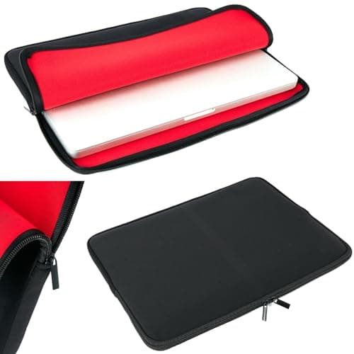 ZENO Laptop Sleeve Case Protective Soft Padded Zipper Cover Carrying Computer Bag Compatible for Notebook Chromebook MacBook Pro MacBook Air (Black) (13.3")