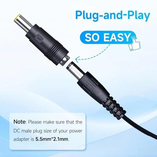 Multibao Universal DC Power Adapter Tips Kit 10pcs | 5.5x2.1mm Jack to Multi Size Male/Female Barrel Jack Plugs | Connector Set for Fans, Routers, Lamps, Electronics — view 4