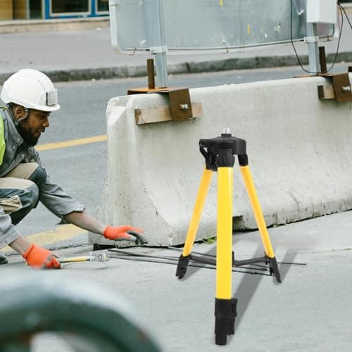 Steel Nylon Spirit Level Tripod Yellow Adjustable Height 1.2m — view 6