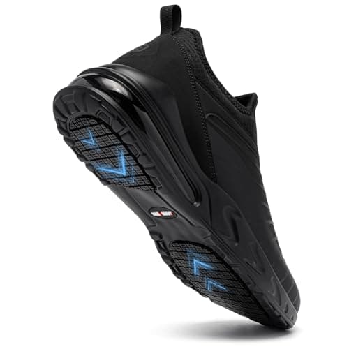 LARNMERN Slip on Trainer Women Non Slip Waterproof Work Shoes,Black,5 UK — view 2