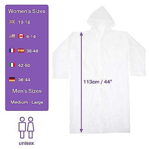 Bramble - Pack of 2 Clear Raincoats, Reusable EVA Hooded Ponchos for Adults, One-Size Rain Poncho for Festivals, Sports Events, Hiking — view 4