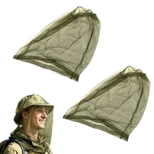 2 Pack Mosquito Head Net, Ultra Large Insect Screen for Outdoor Use