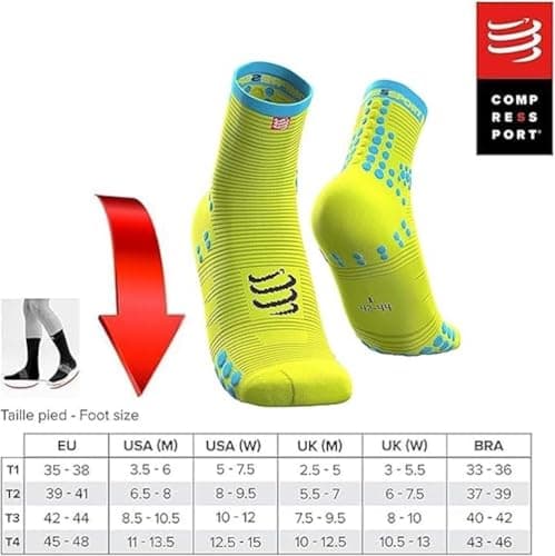 COMPRESSPORT Unisex Pro Racing V3.0 High Running Socks, Fluo Yellow, 38-40 EU — view 3
