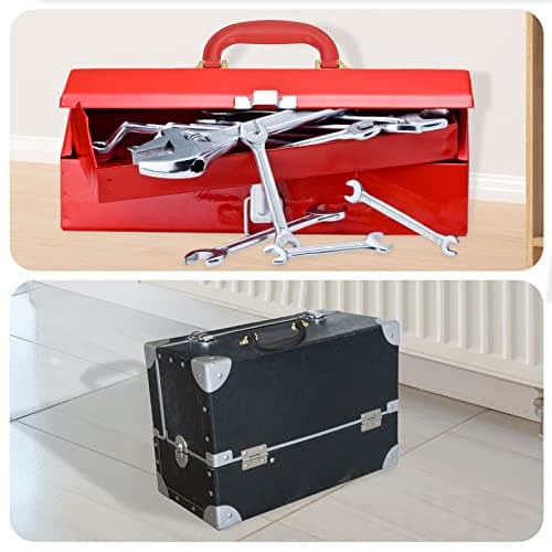 sourcing map Luggage Handles, 155mm/6.1inch PU Leather Pull Handle Suitcase Case Replacement Handles with Screws for Case Suitcase Toolbox, White — view 5